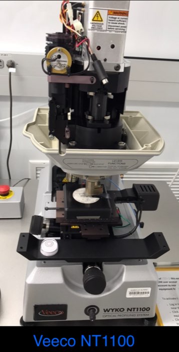 Veeco NT1100 optical profiler